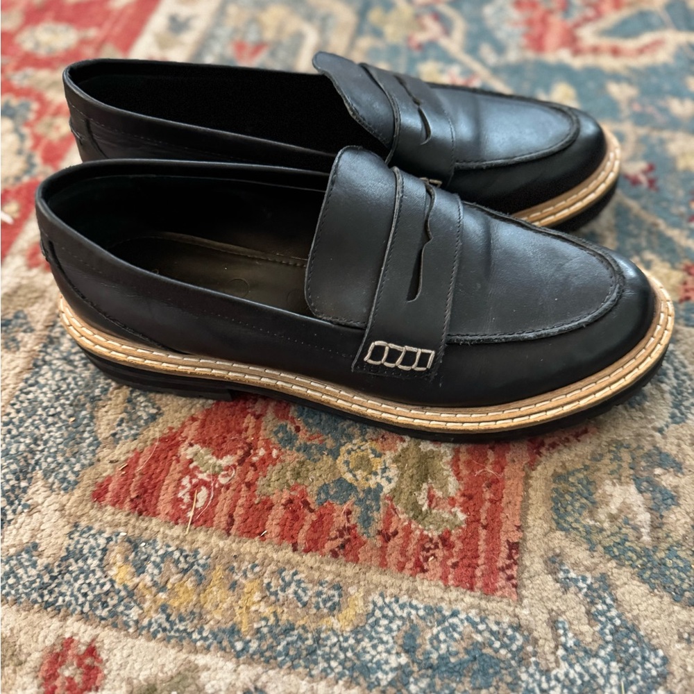 Women’s Boden Black Leather Loafers